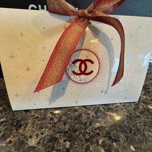 Chanel Holiday Pouch 9”x5”x3”